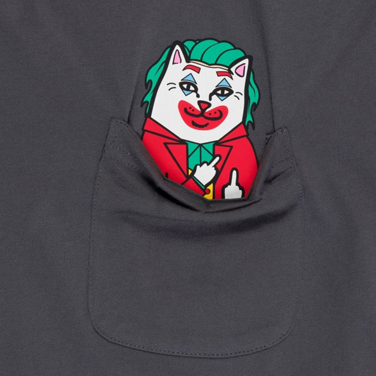 RIPNDIP Why So Nermal? Pocket T-Shirt - Charcoal image 2
