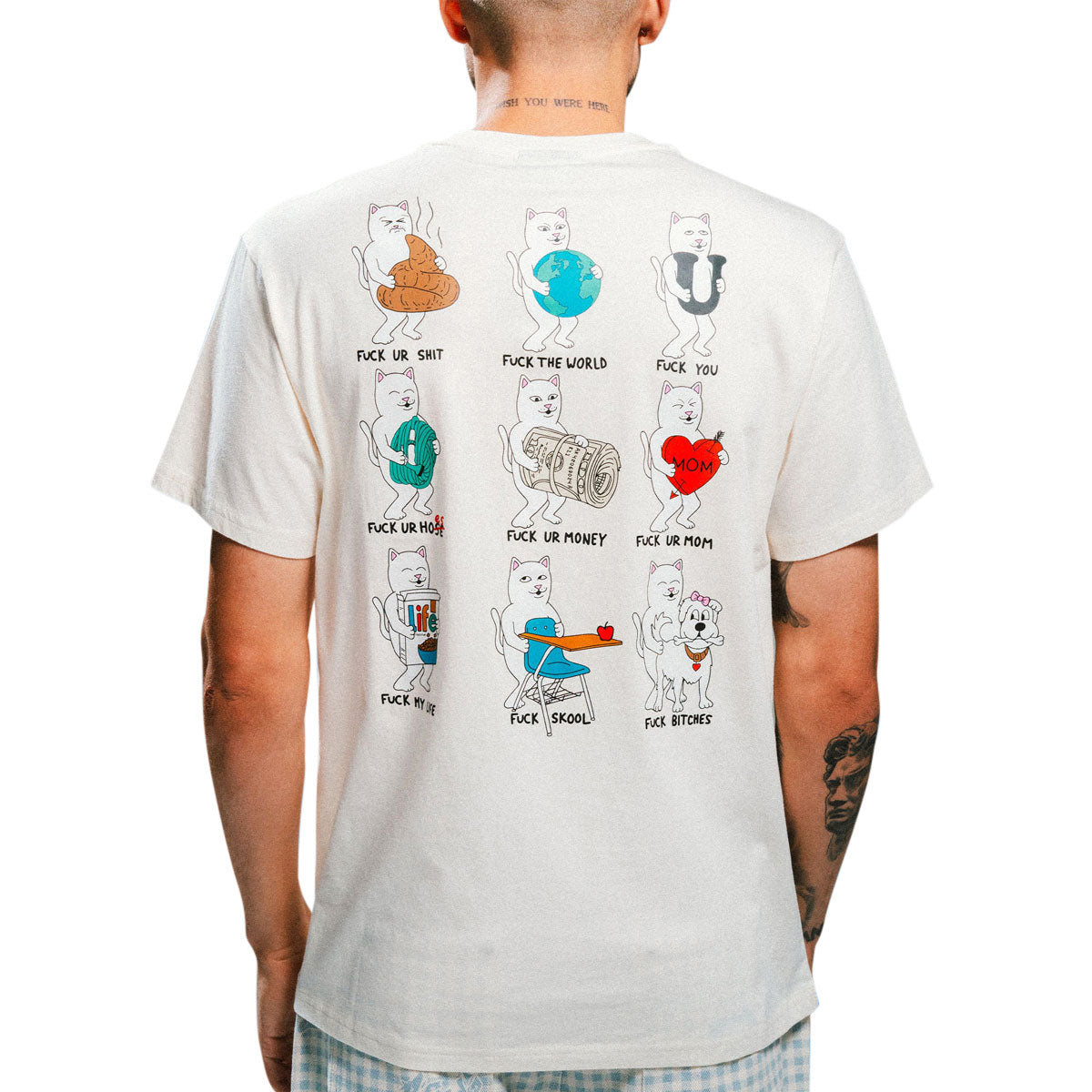 RIPNDIP Fuck Everything T-Shirt - Bone image 3