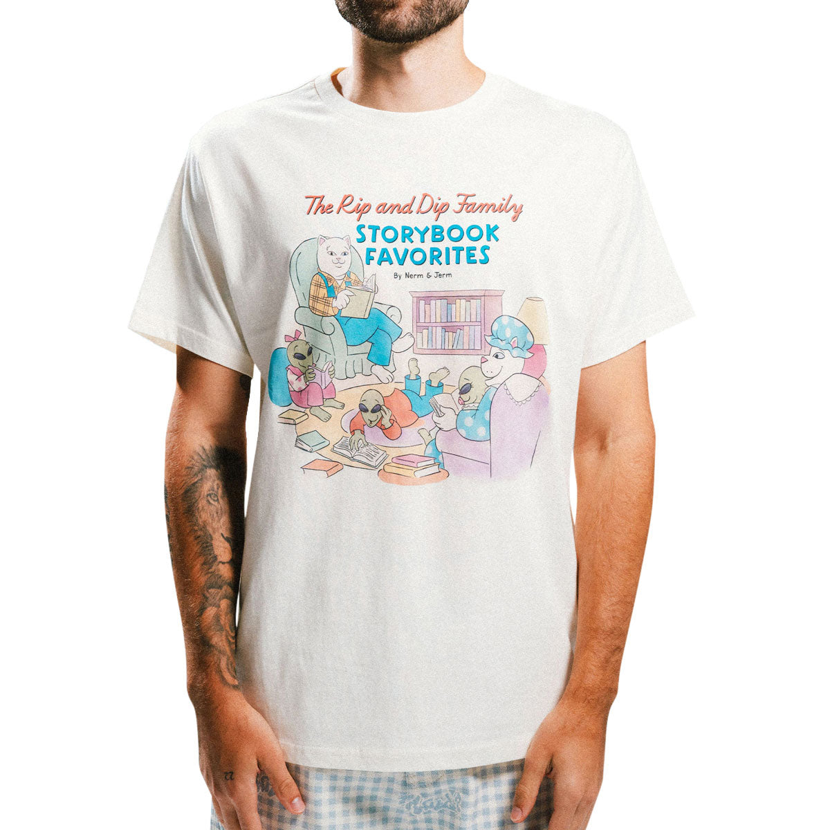 RIPNDIP Storybooks T-Shirt - Bone image 4