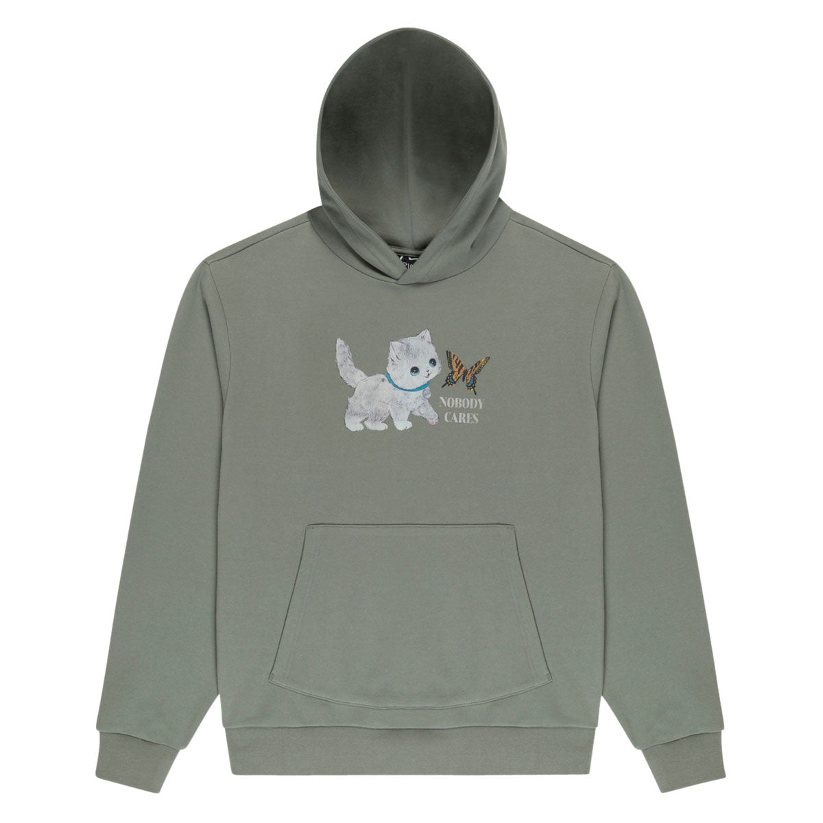 RIPNDIP Not Easy Hoodie - Silver Sage image 1