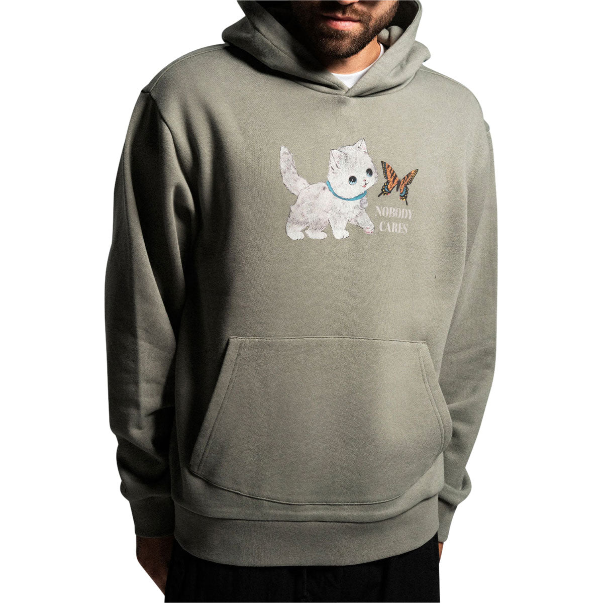 RIPNDIP Not Easy Hoodie - Silver Sage image 3