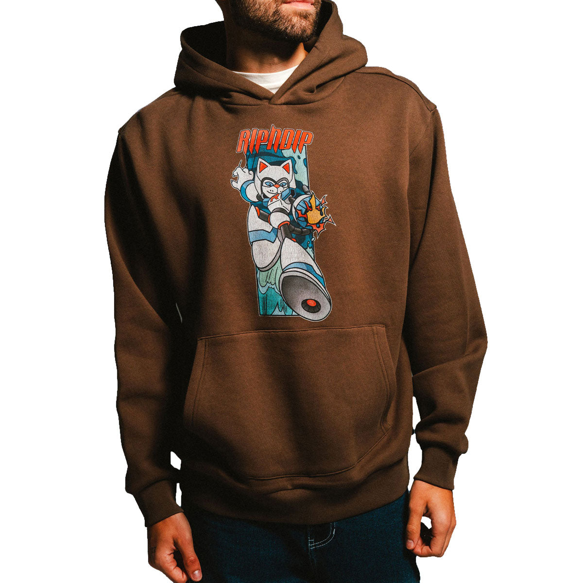 RIPNDIP Rokkunerm Hoodie - Dusty Brown image 3