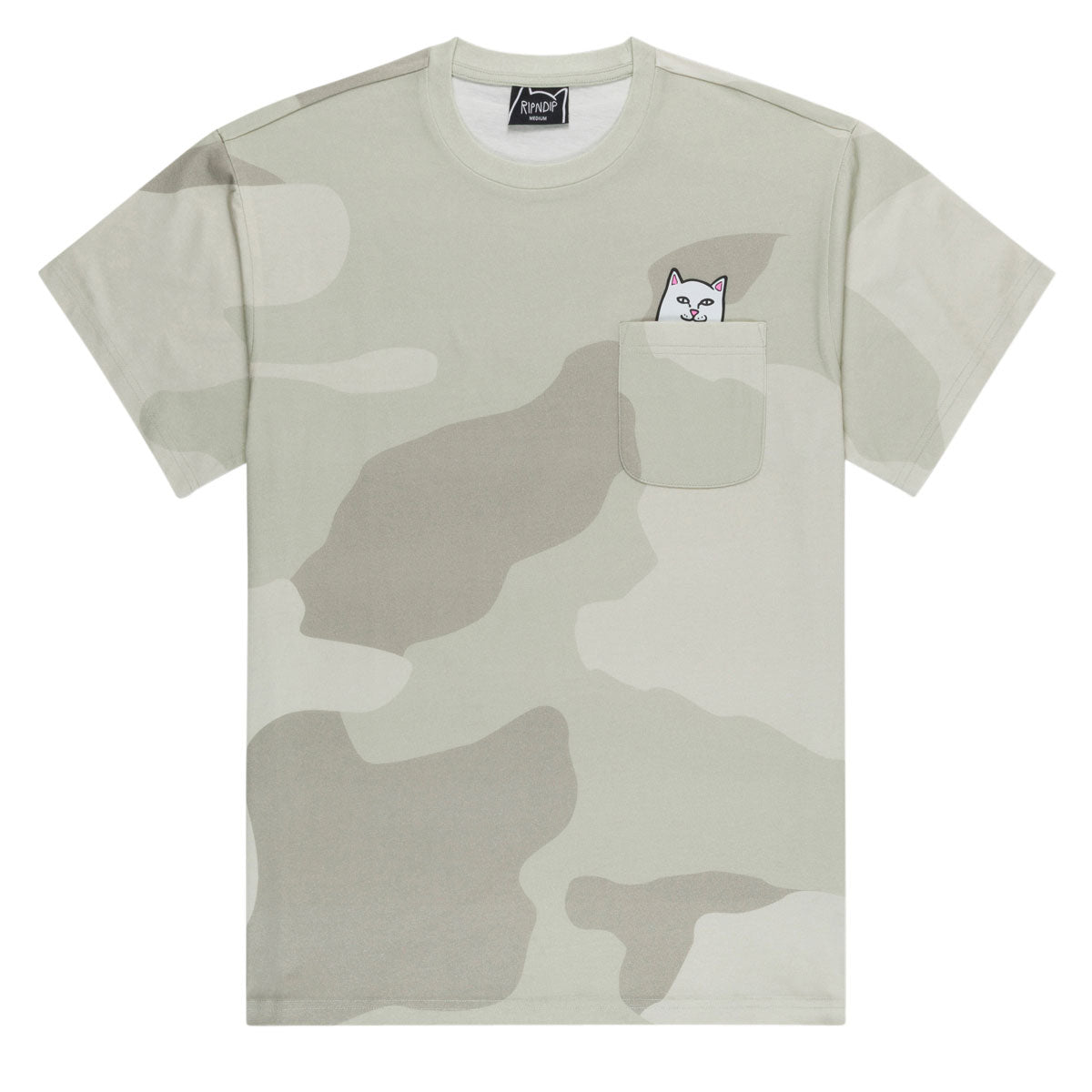 RIPNDIP Lord Nermal Pocket T-Shirt - Bone Graffiti Camo image 1