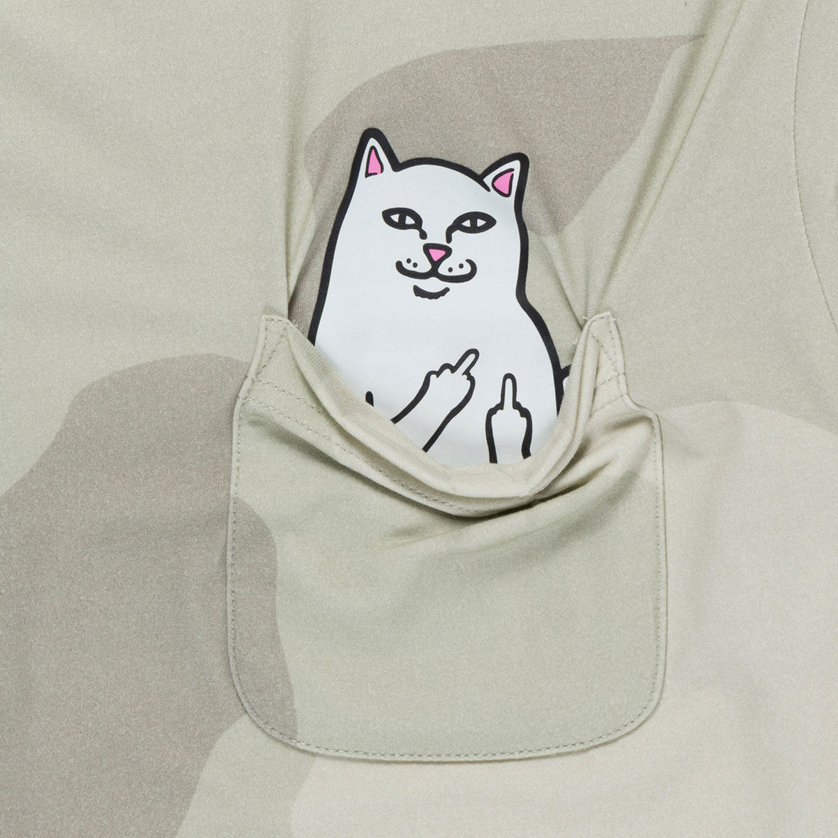 RIPNDIP Lord Nermal Pocket T-Shirt - Bone Graffiti Camo image 3
