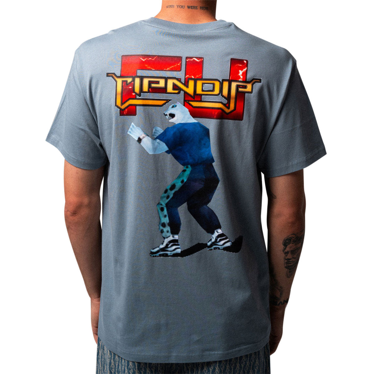 RIPNDIP Fight T-Shirt - Dusty Slate image 4