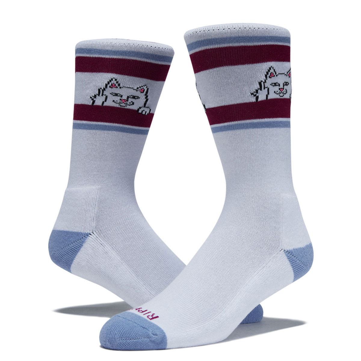 RIPNDIP Peeking Nermal Socks - Plum/Blue image 2