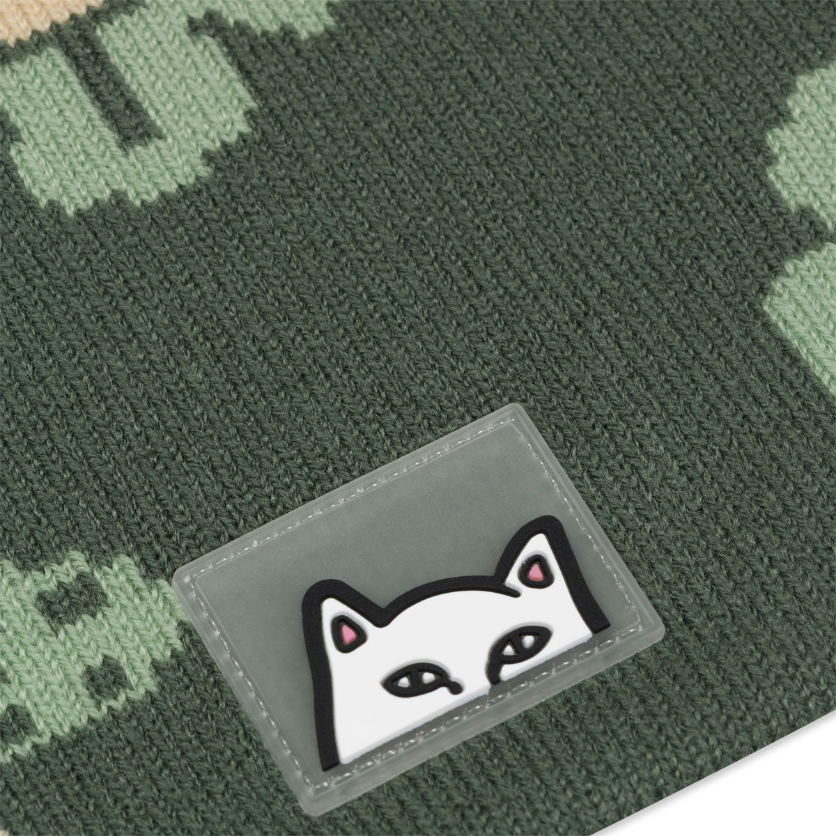 RIPNDIP Out Of This World Skull Beanie - Sage Green image 3