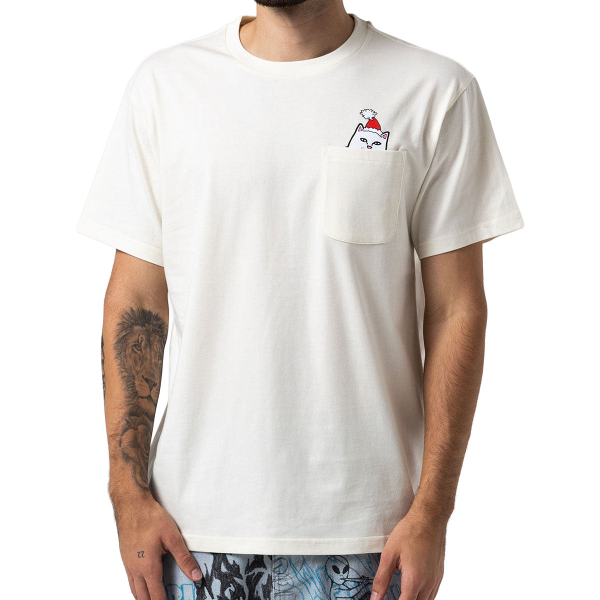 RIPNDIP Lord Santa Pocket T-Shirt - Bone image 3