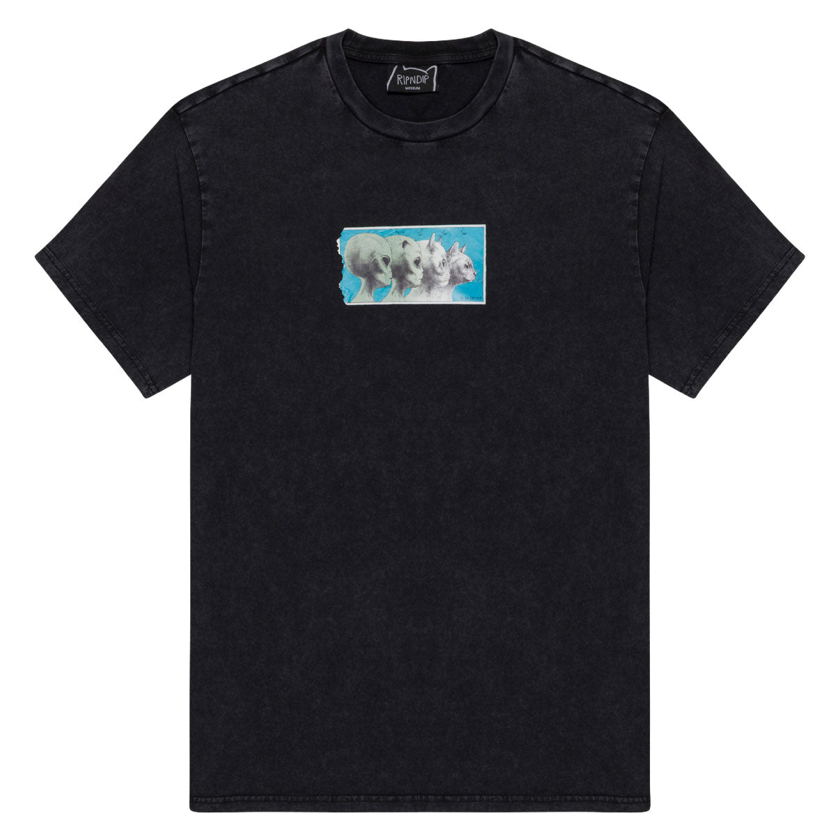 RIPNDIP Nerm Geo T-Shirt - Black Vintage Wash image 1