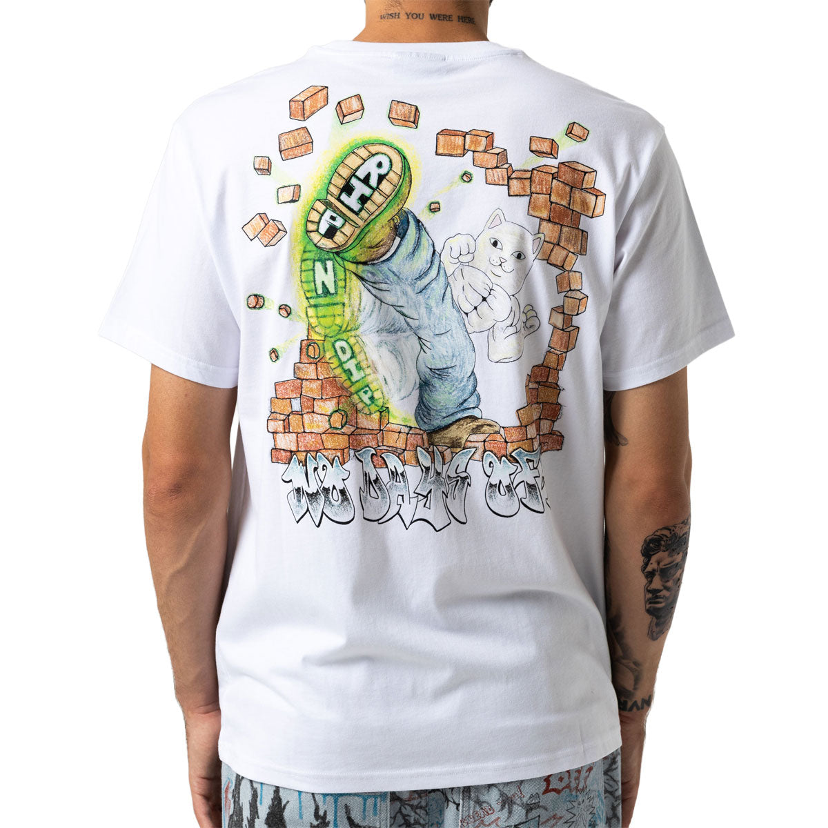 RIPNDIP Karate Kat T-Shirt - White image 4