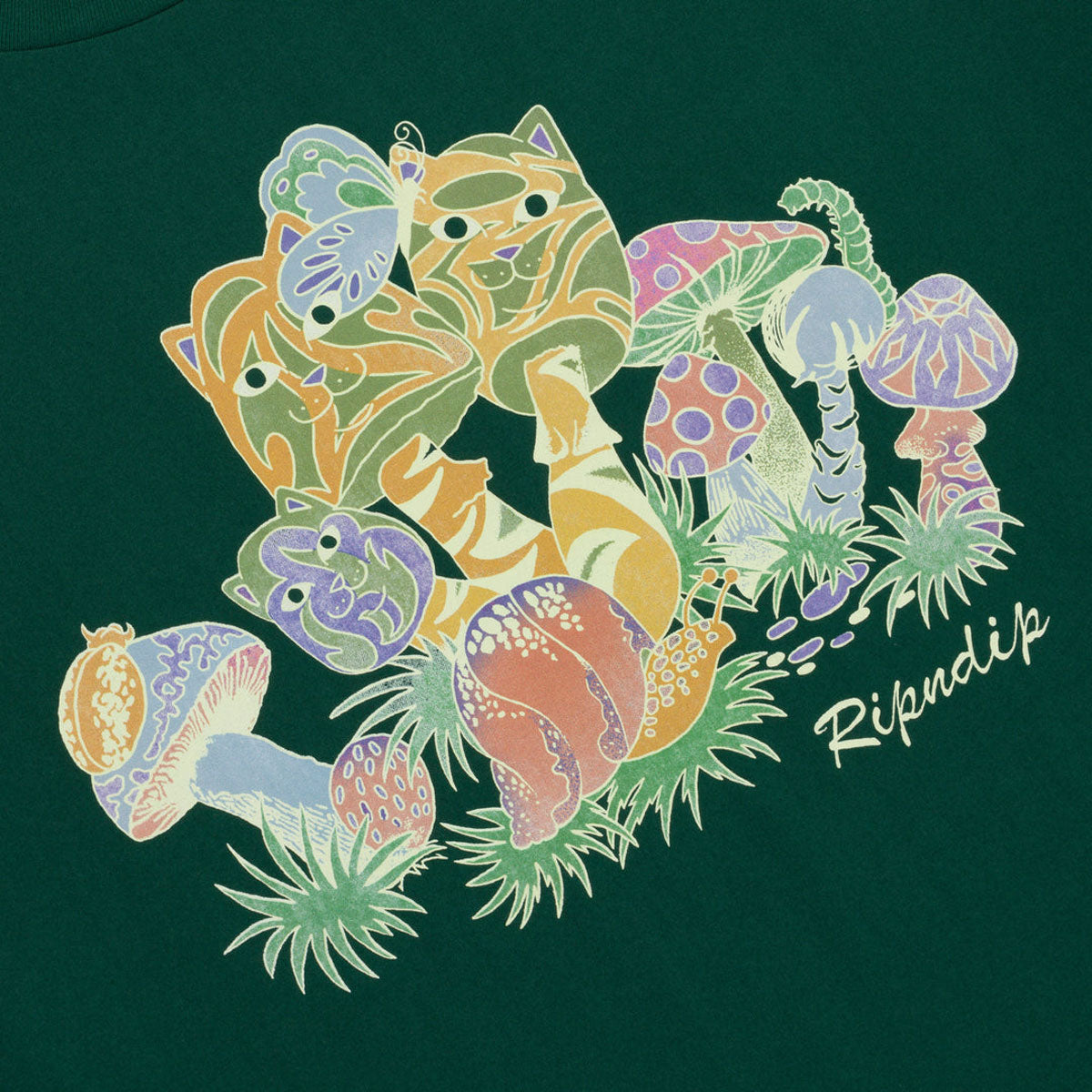 RIPNDIP Great Outdoors T-Shirt - Hunter Green image 2