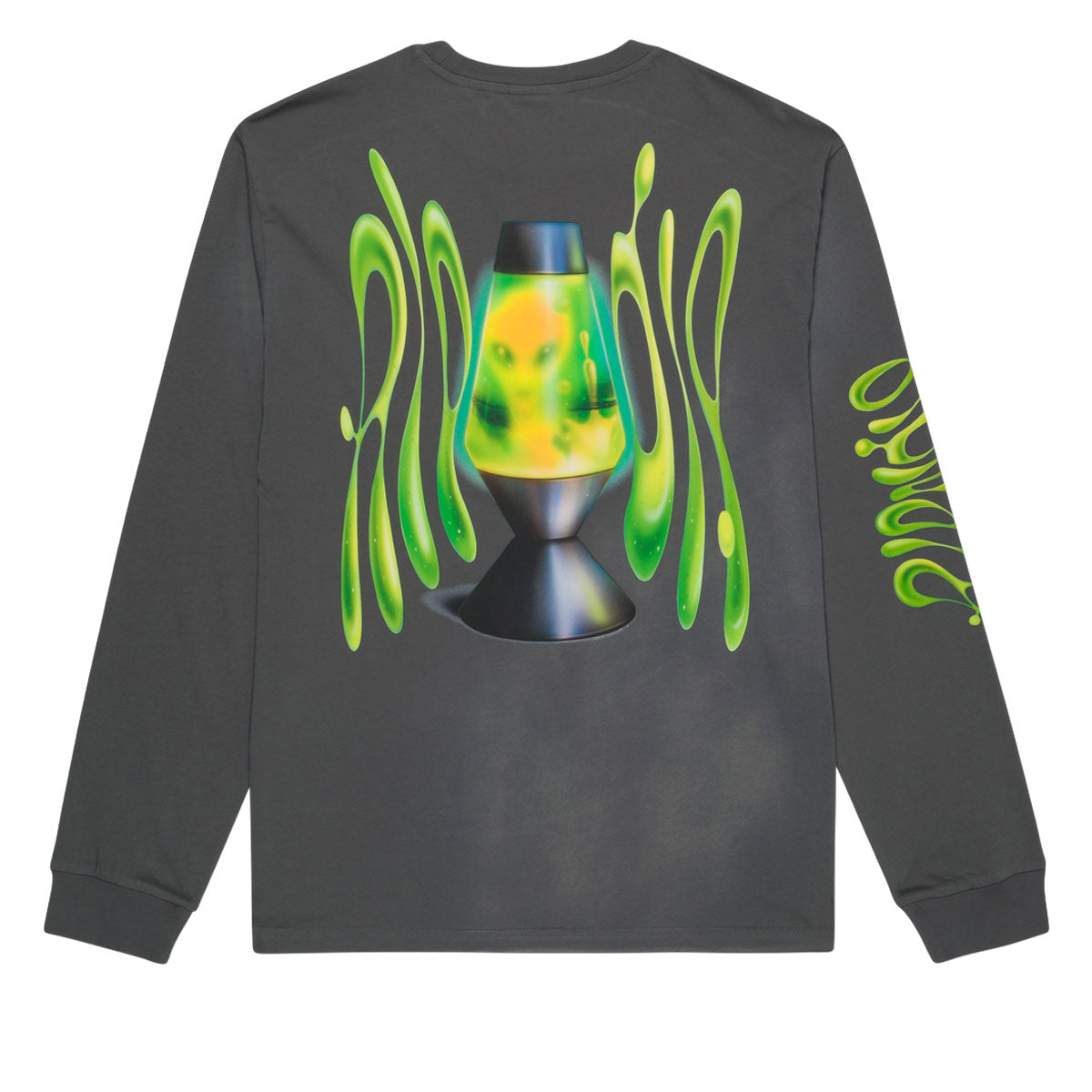 RIPNDIP Lava Lamp Long Sleeve T-Shirt - Charcoal Vintage Wash image 1