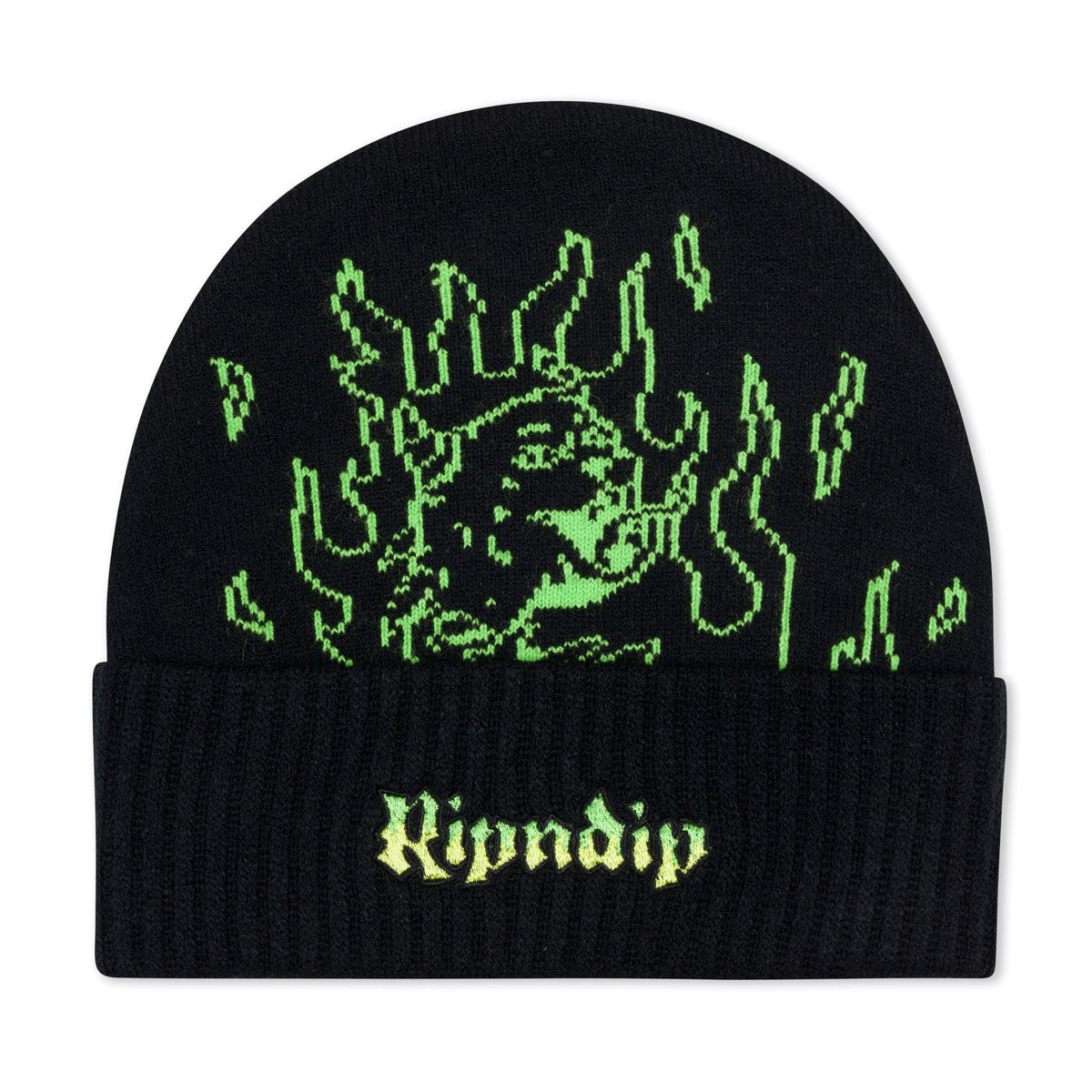 RIPNDIP Horntail Beanie - Black image 1