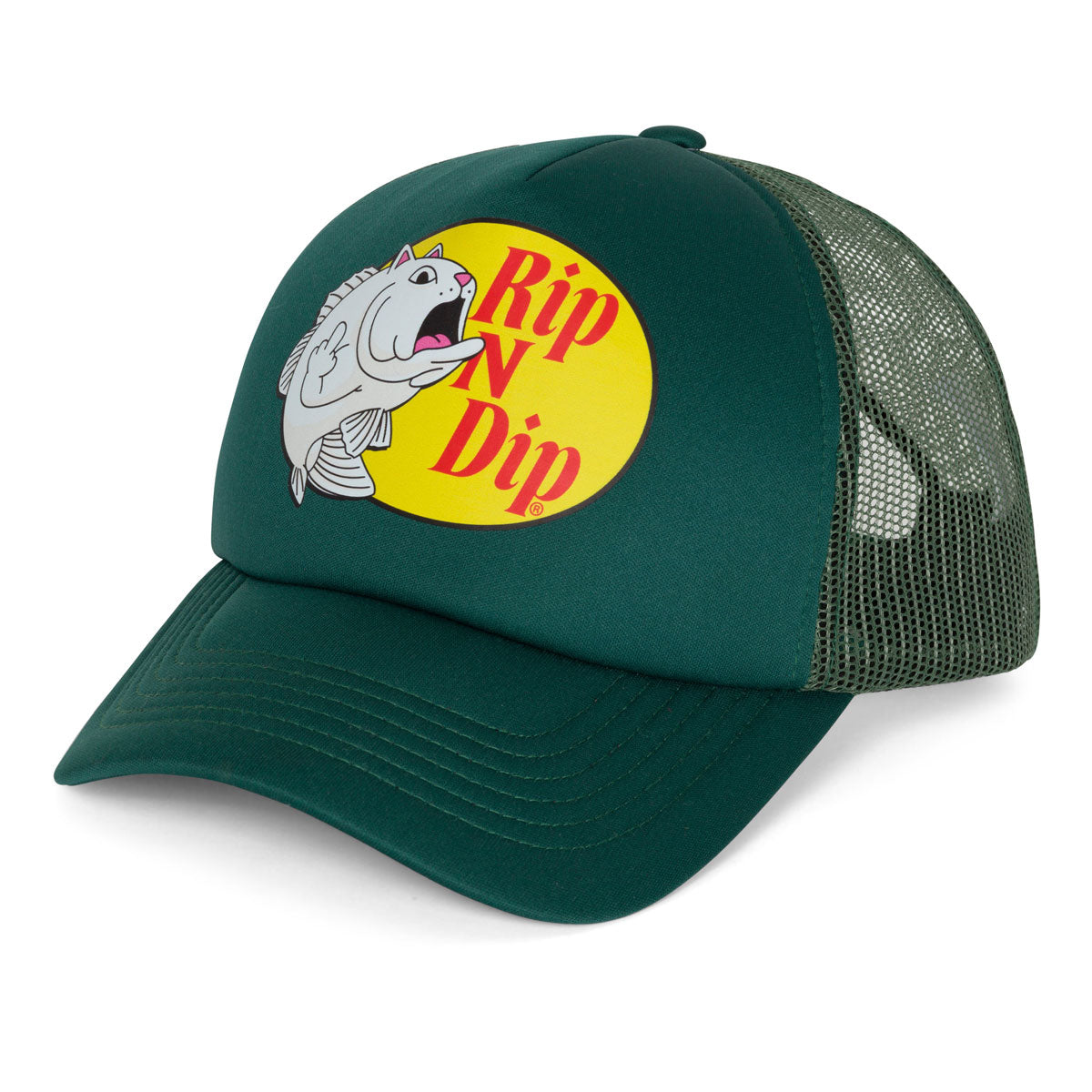 RIPNDIP Catfish Trucker Hat - Light Olive image 1