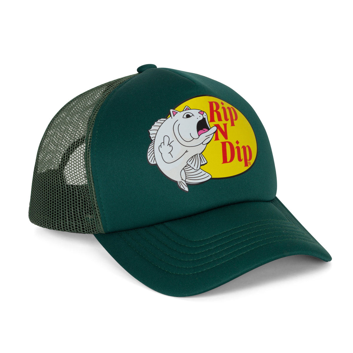 RIPNDIP Catfish Trucker Hat - Light Olive image 3