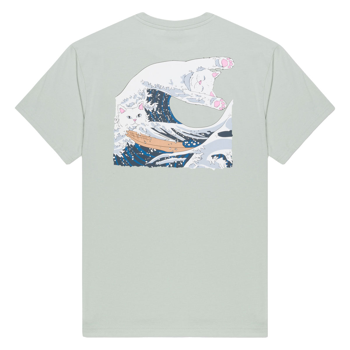 RIPNDIP Great Wave T-Shirt - Sage Grey image 1