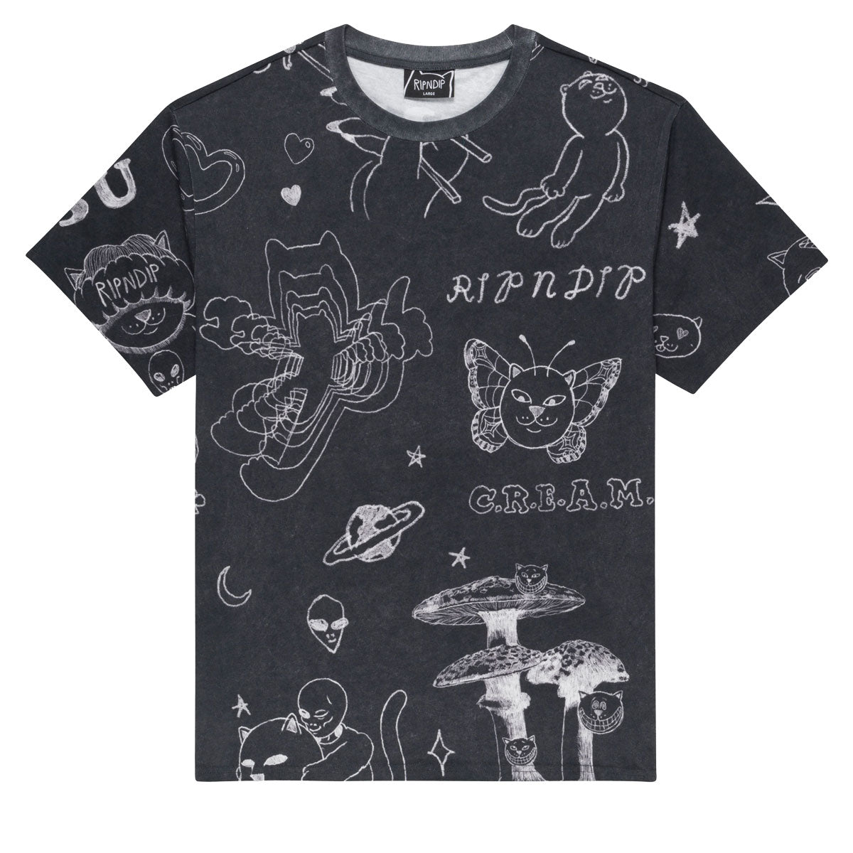 RIPNDIP Nermal Domination T-Shirt - Black Wash image 1