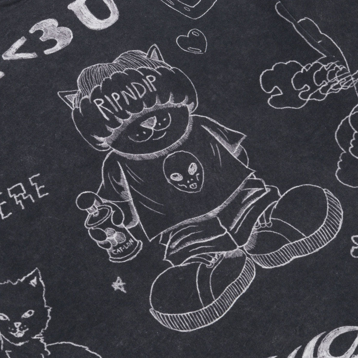 RIPNDIP Nermal Domination T-Shirt - Black Wash image 3