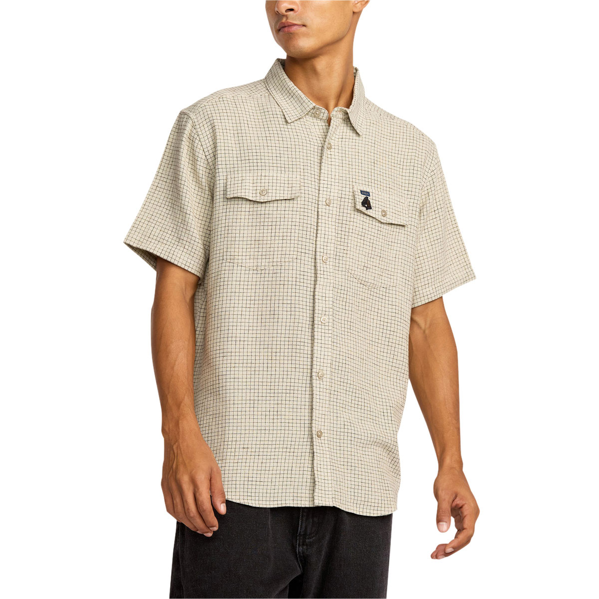RVCA x KSL Yarn Dye Shirt - Silver Bleach image 1