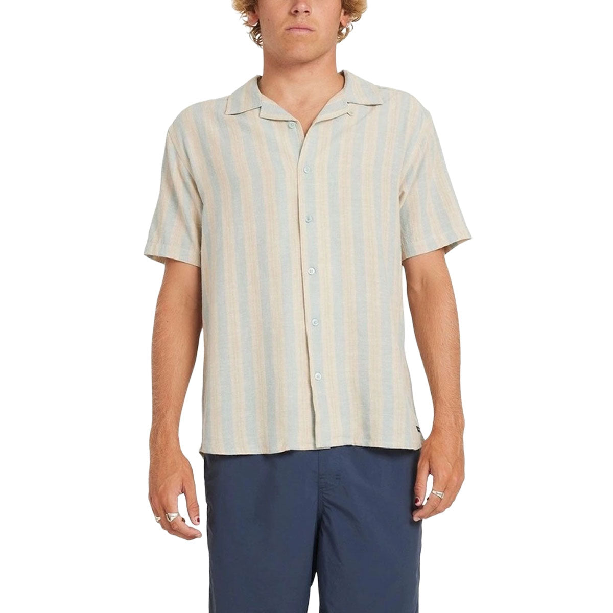 RVCA Beat Stripe Shirt - Chambray image 1