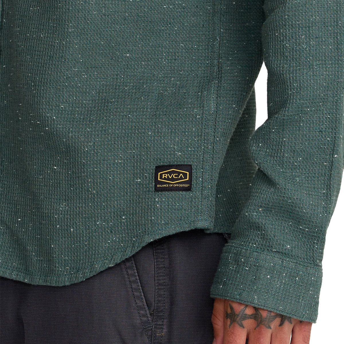 RVCA Dayshift Flannel Long Sleeve Shirt - Balsam Green image 4