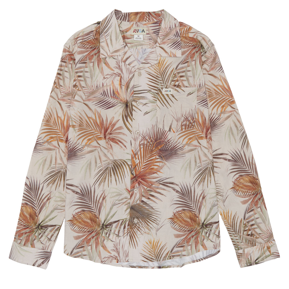 RVCA Mel G Palm Long Sleeve Shirt - Khaki image 1