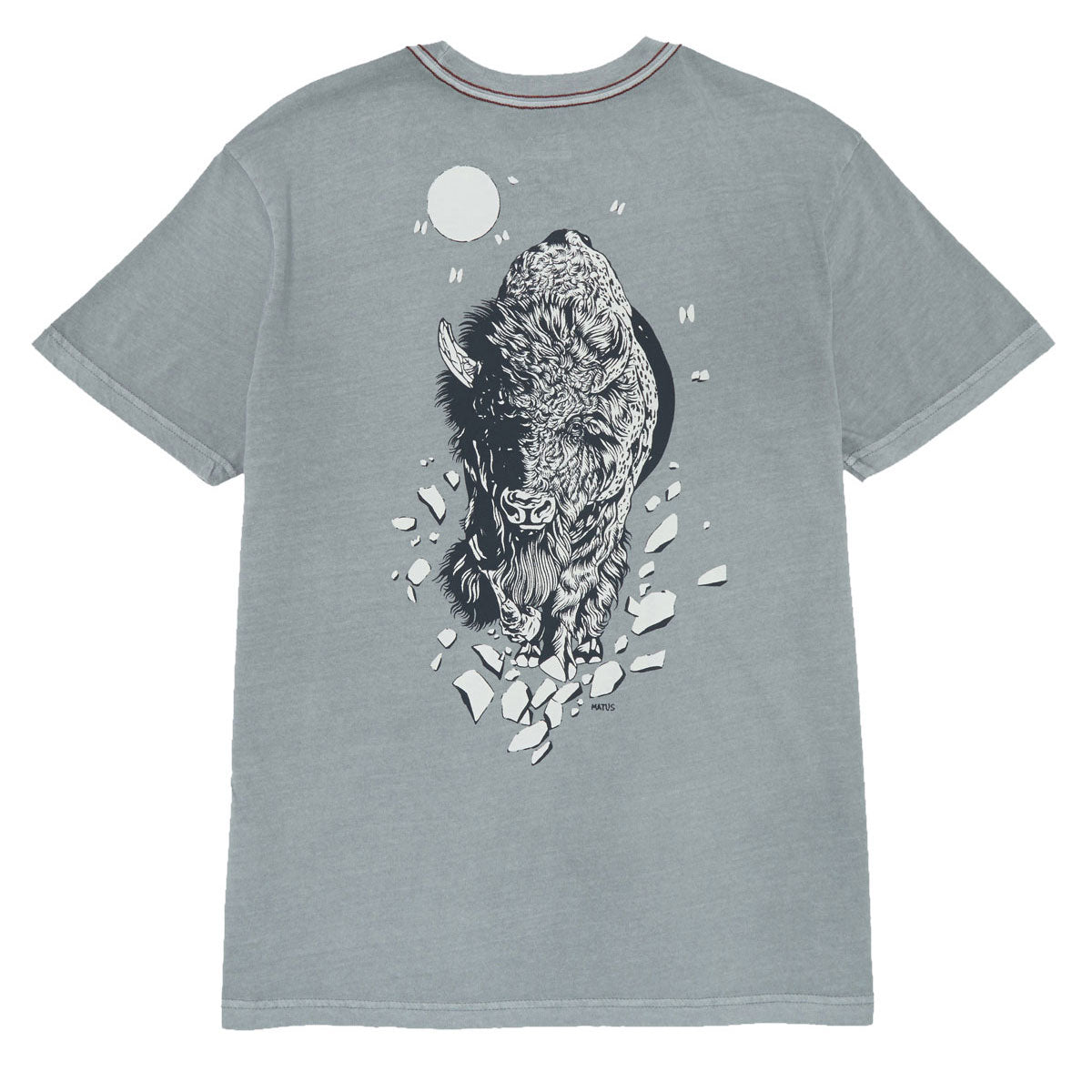 RVCA Matus Bison T-Shirt - Monument image 1