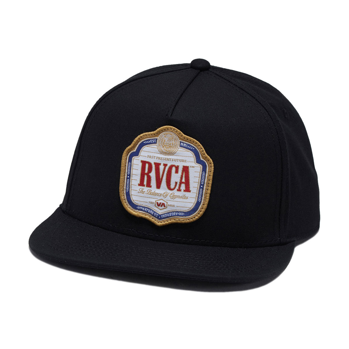 RVCA Philsner Snapback Hat - Black image 1