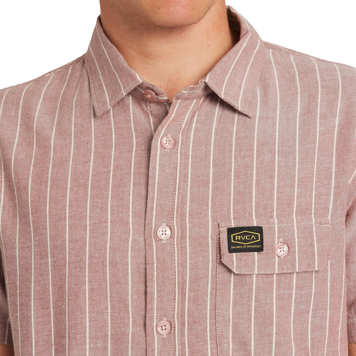 RVCA Dayshift Stripe II Shirt - Red Earth image 3