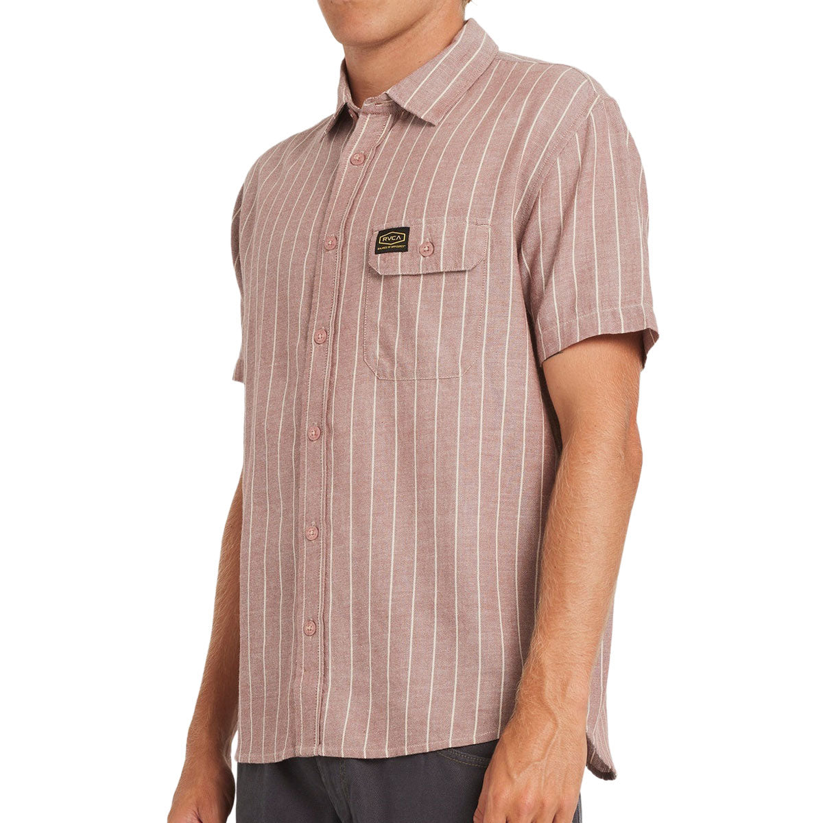 RVCA Dayshift Stripe II Shirt - Red Earth image 4