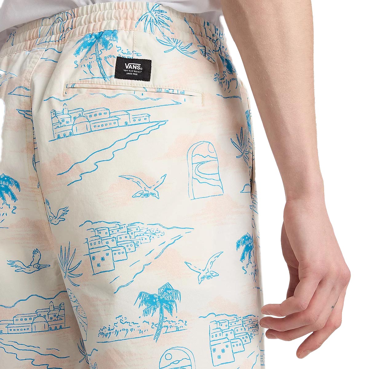 Vans Range Relaxed Elastic Shorts - Marshmallow/Malibu Blue image 4