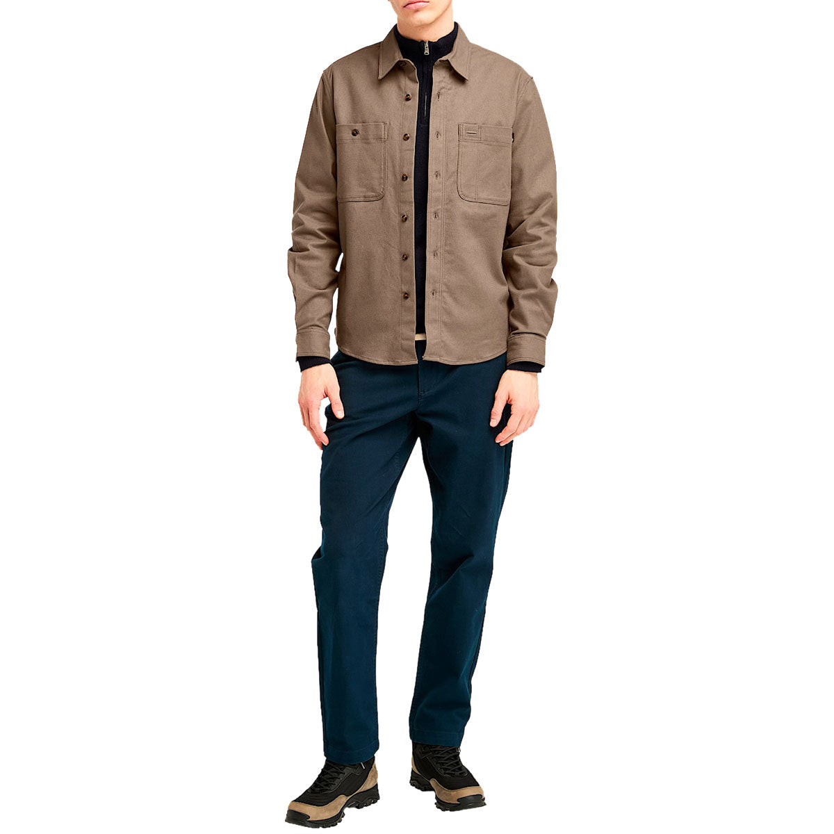 Timberland Brushed Twill Overshirt Jacket - Chocolate Chip image 5