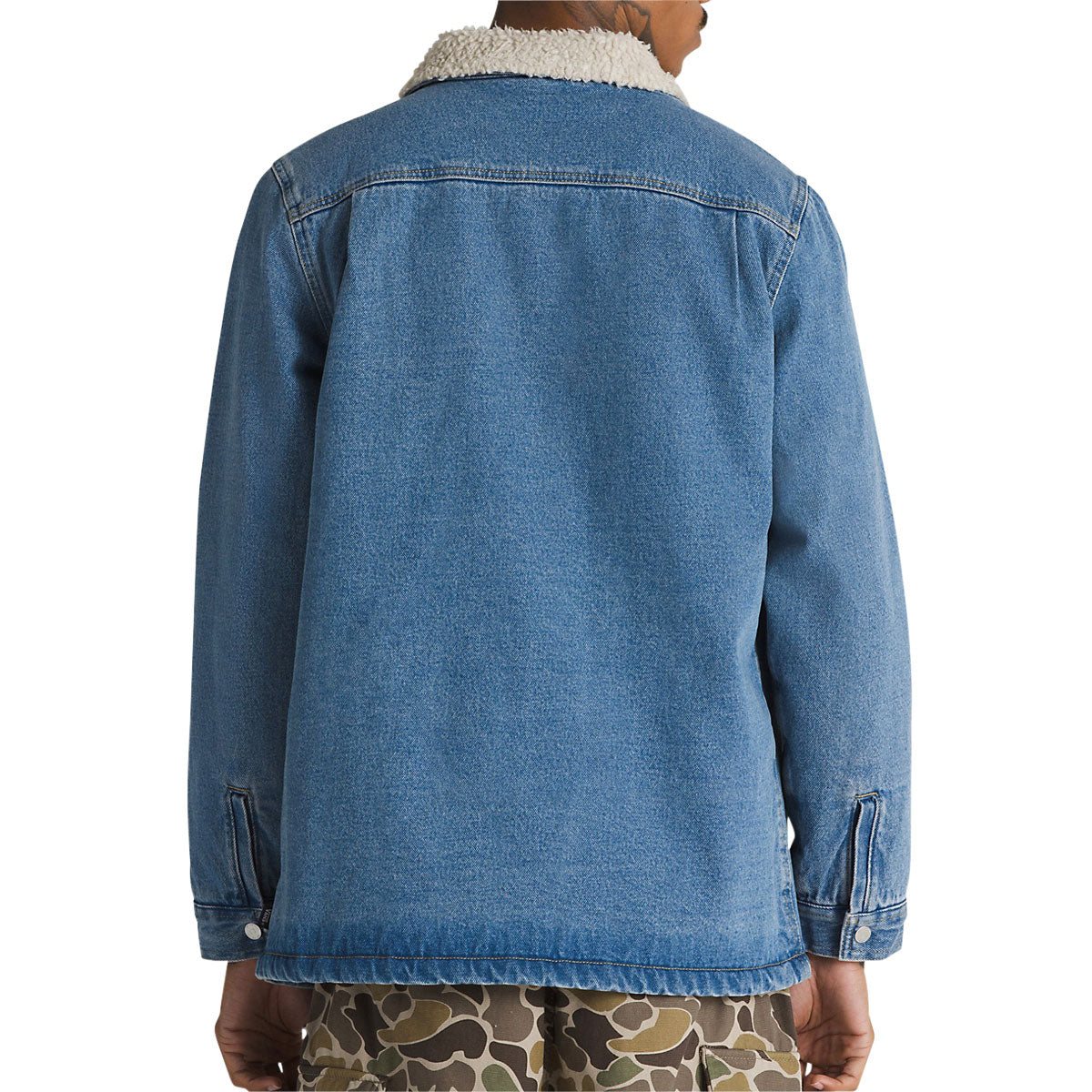 Vans Drill Chore Denim Sherpa Coat Jacket - Stonewash Blue image 2