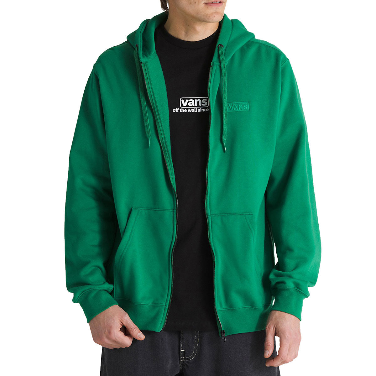 Vans Core Basic II Zip Up Hoodie - Verdant Green image 1