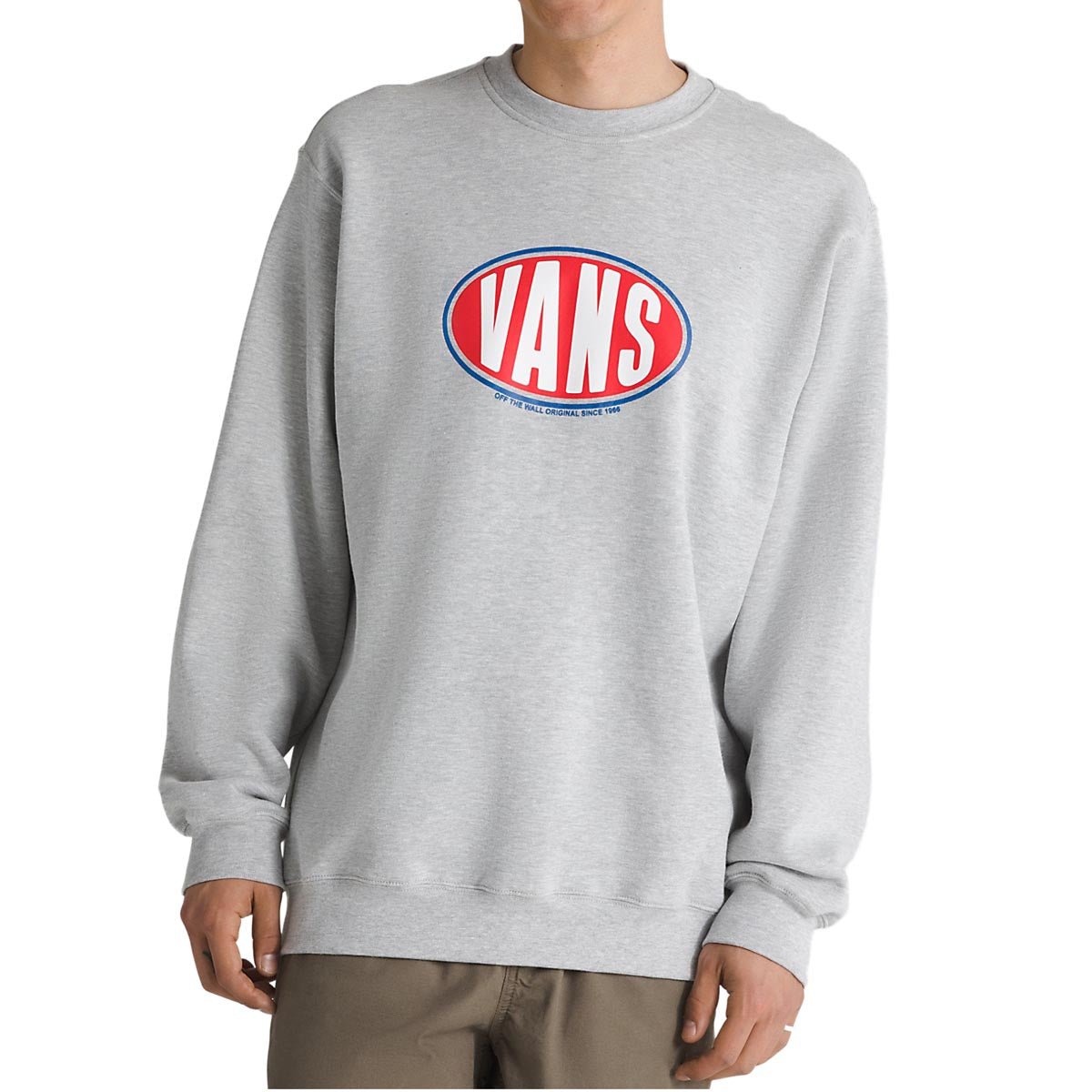 Vans Spray On Loose Crew Sweatshirt - Cement Heather image 1