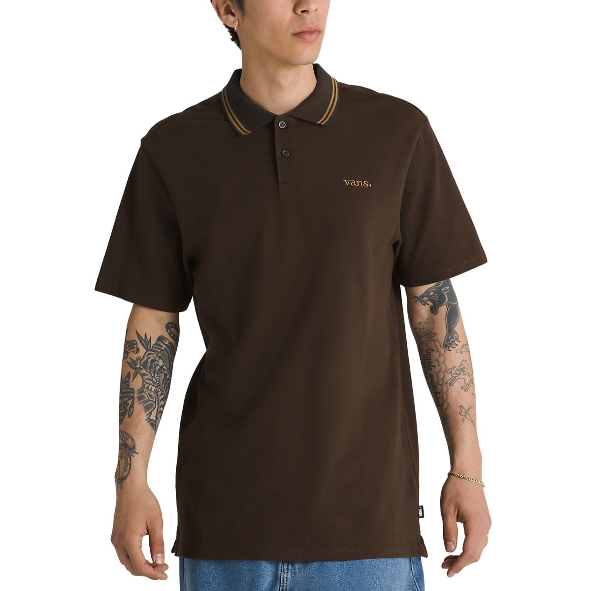 Vans Halecrest Polo Shirt - Demitasse image 1