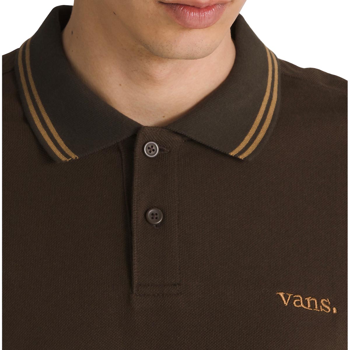 Vans Halecrest Polo Shirt - Demitasse image 3