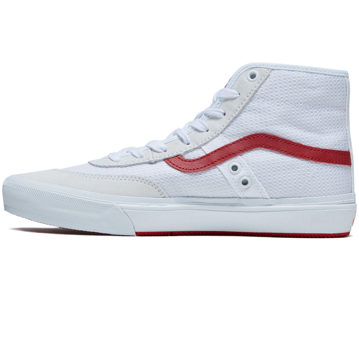 Vans Crockett High Shoes - White/Red Suede image 2