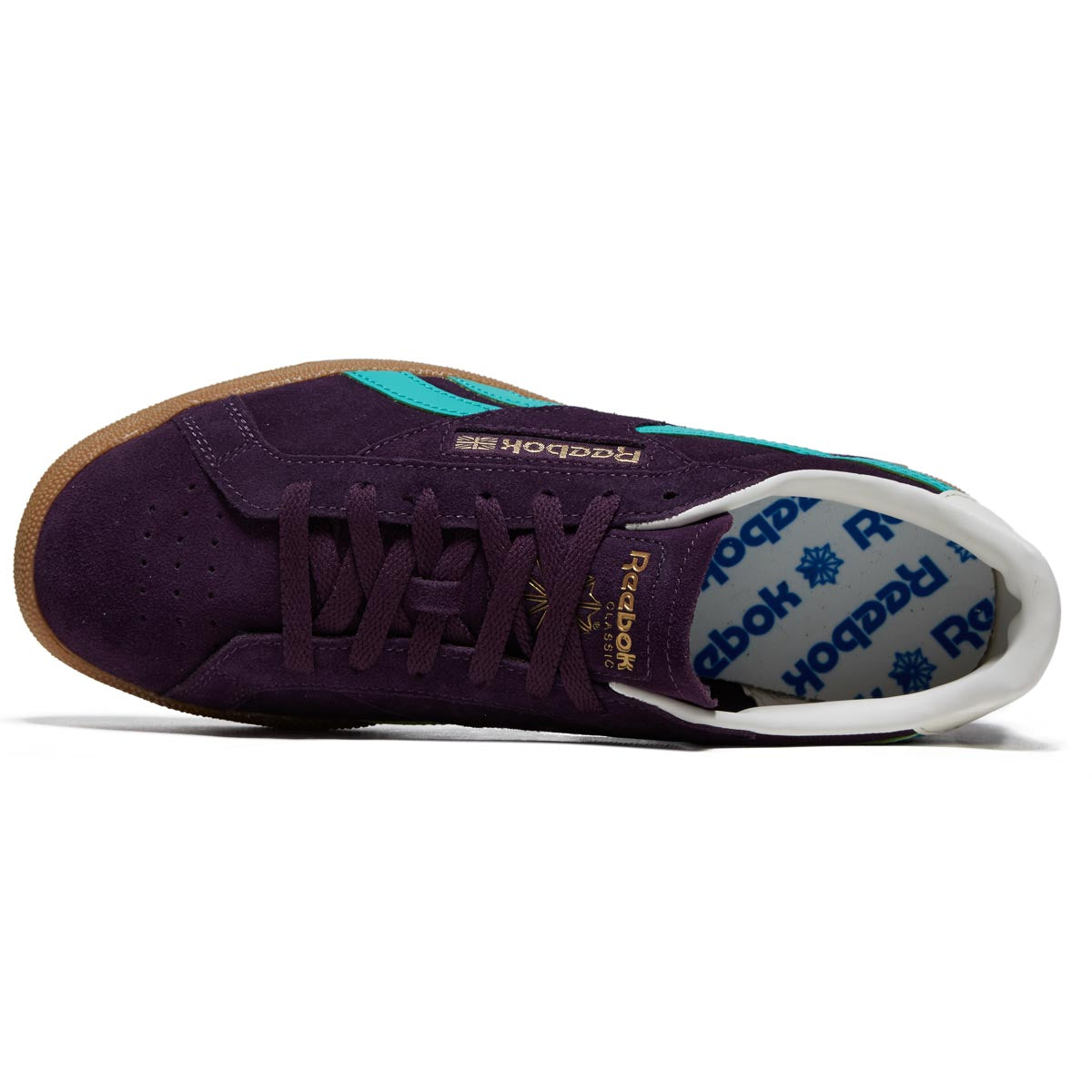 Reebok Club C Grounds UK Shoes - Midnight Plum/Unleashed Green/Black image 3