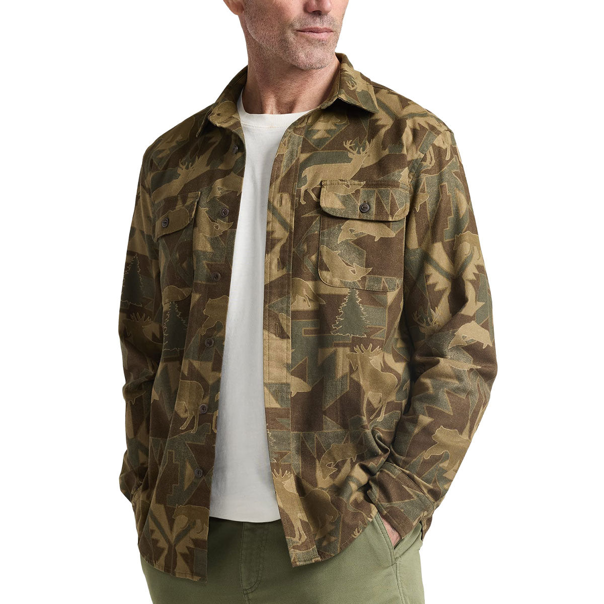Pendleton Tanner Twill Long Sleeve Shirt - Wild Camo image 1