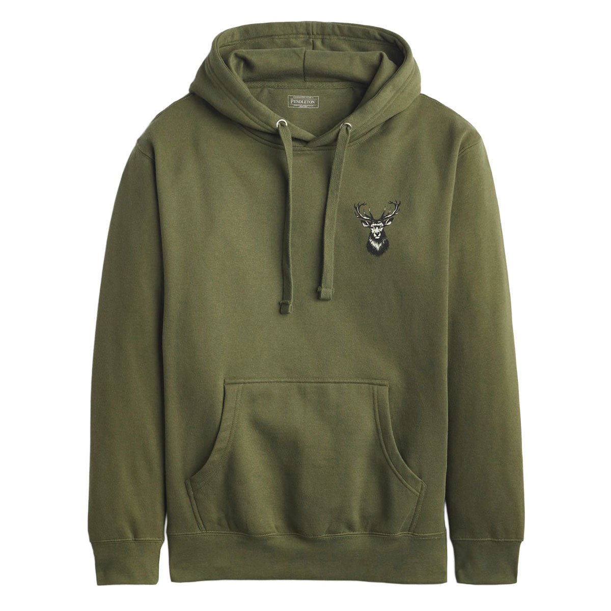 Pendleton Stag Graphic Hoodie - Military Green/Black image 2