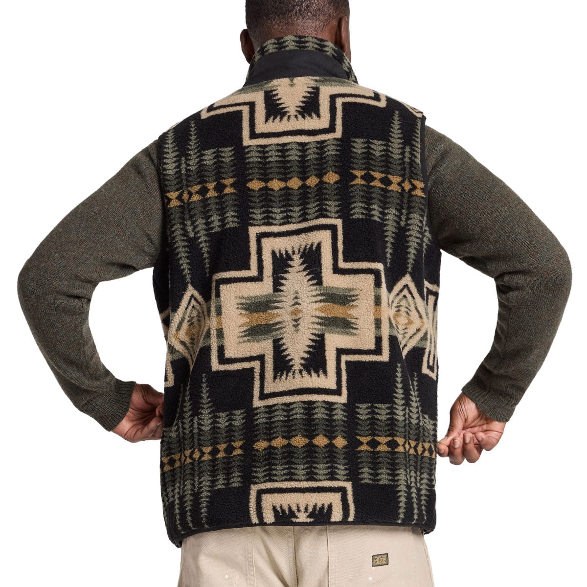 Pendleton Mesa Range Fleece Vest - Green Tan Harding image 2