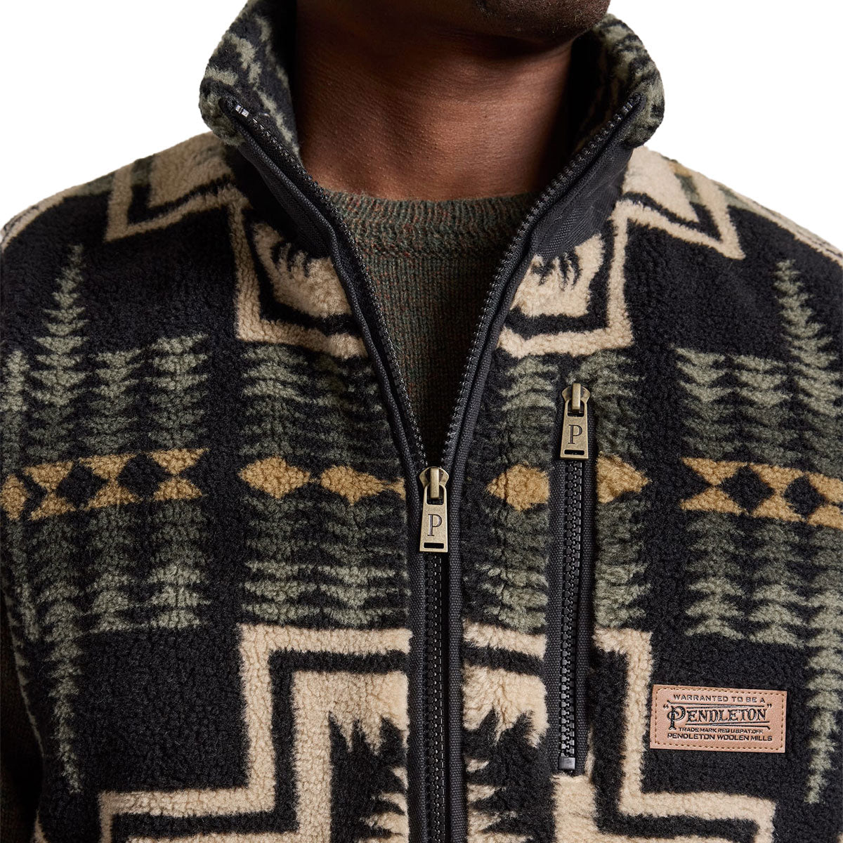 Pendleton Mesa Range Fleece Vest - Green Tan Harding image 3