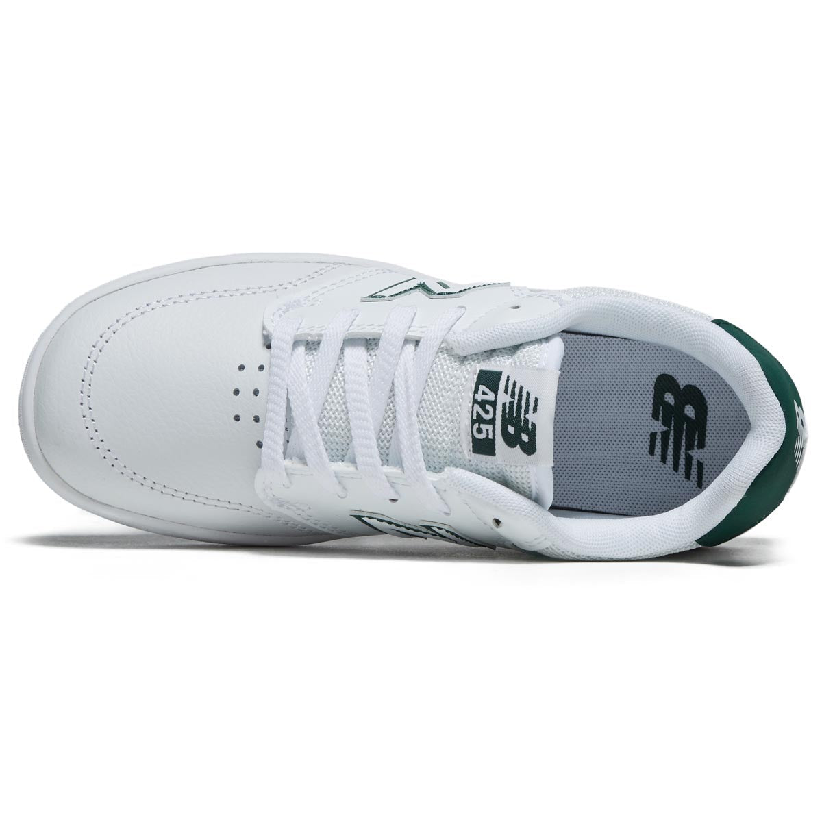 New Balance Youth 425 Shoes - White/Green image 3