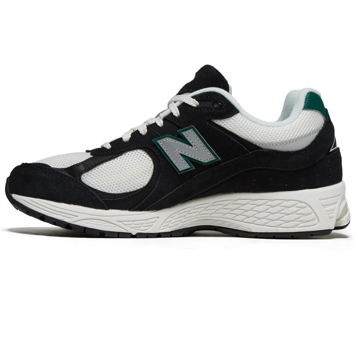 New Balance 2002R Shoes - Black/Marsh Green/Sea Salt image 2