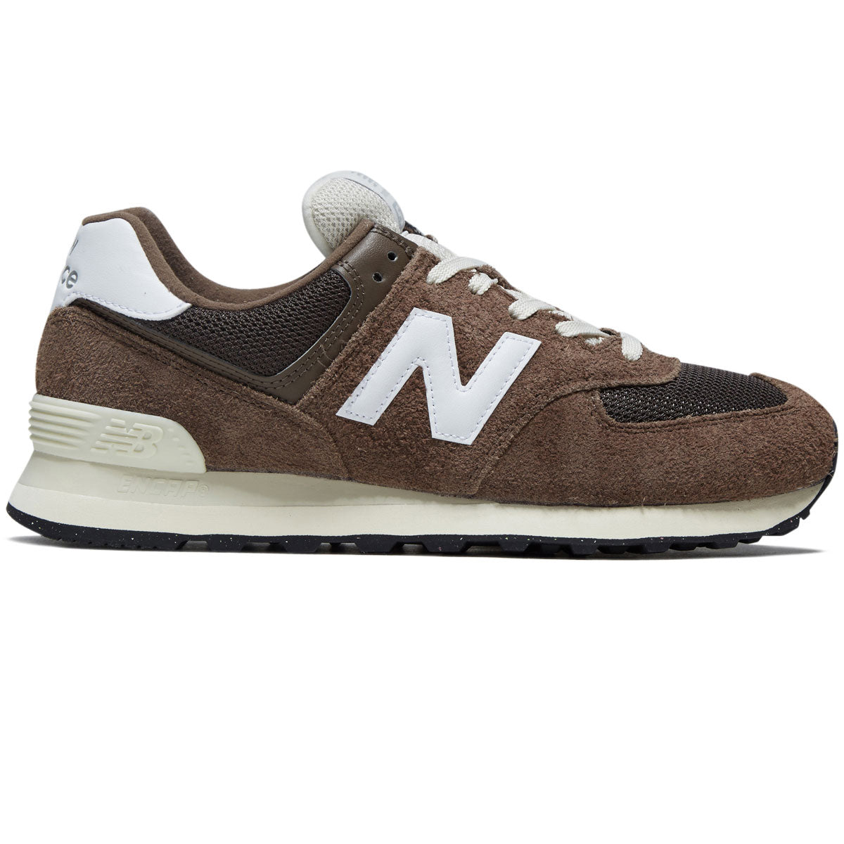 New Balance 574 Shoes - Dark Mushroom/Angora/Black image 1