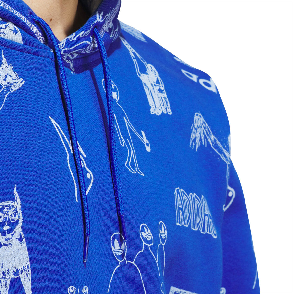 Adidas Dill Print Hoodie - Royal Blue/White image 3