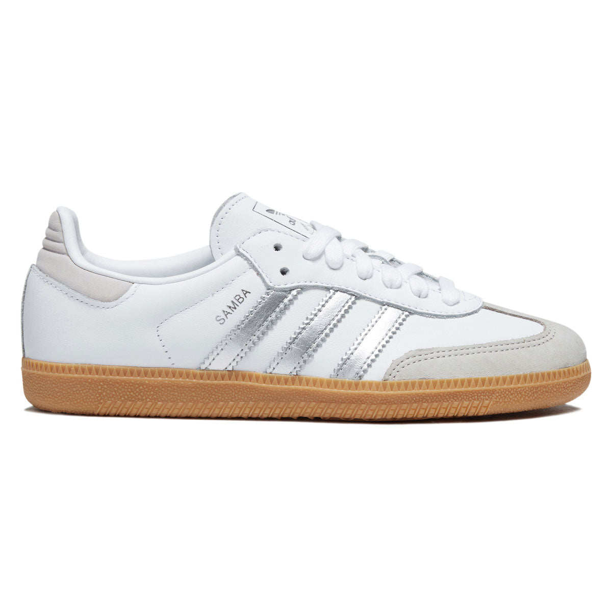 Adidas Womens Samba OG Shoes - Ftwr White/Silver Metallic/Grey image 1