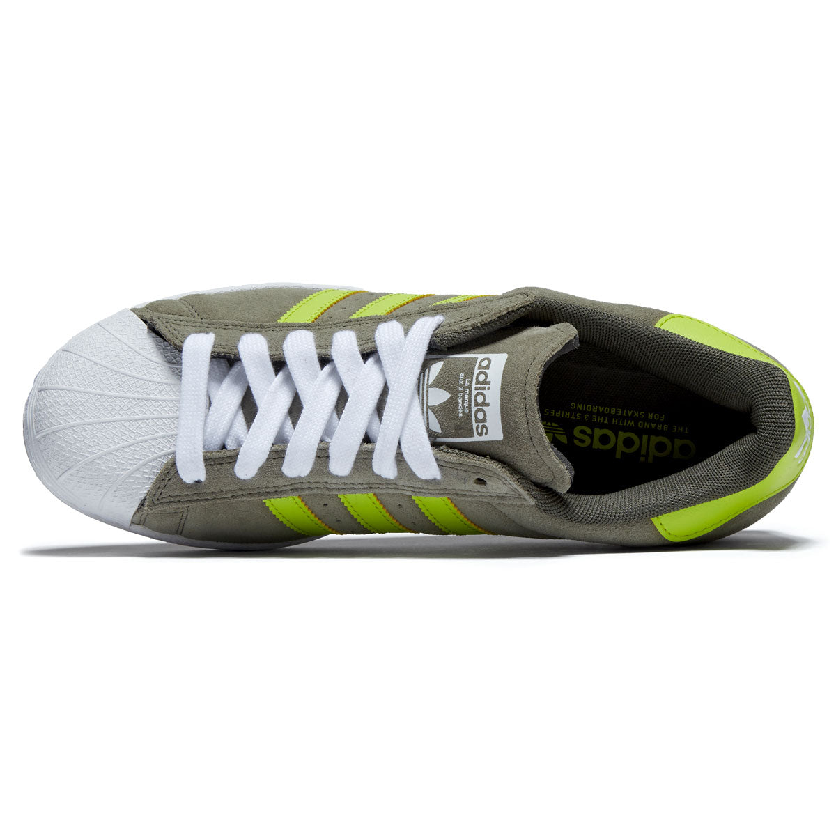 Adidas Superstar ADV Shoes - Olive Strata/Yellow/Gold Metallic image 3