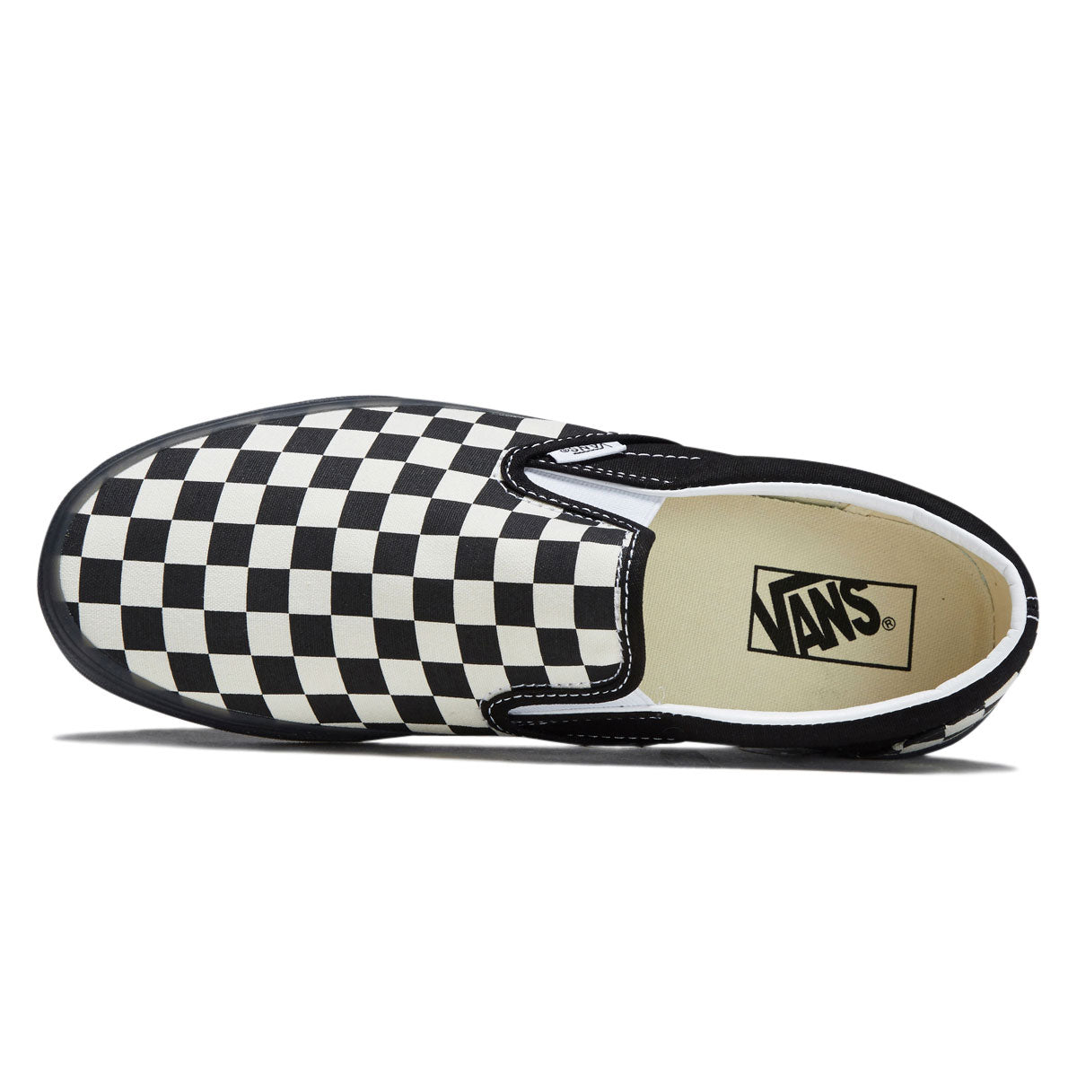 Vans Classic Slip-On Shoes - Checkerboard White/Black image 3